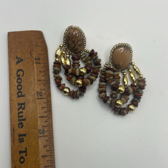 Hand Stitched Earrings - Picture 5 of 7